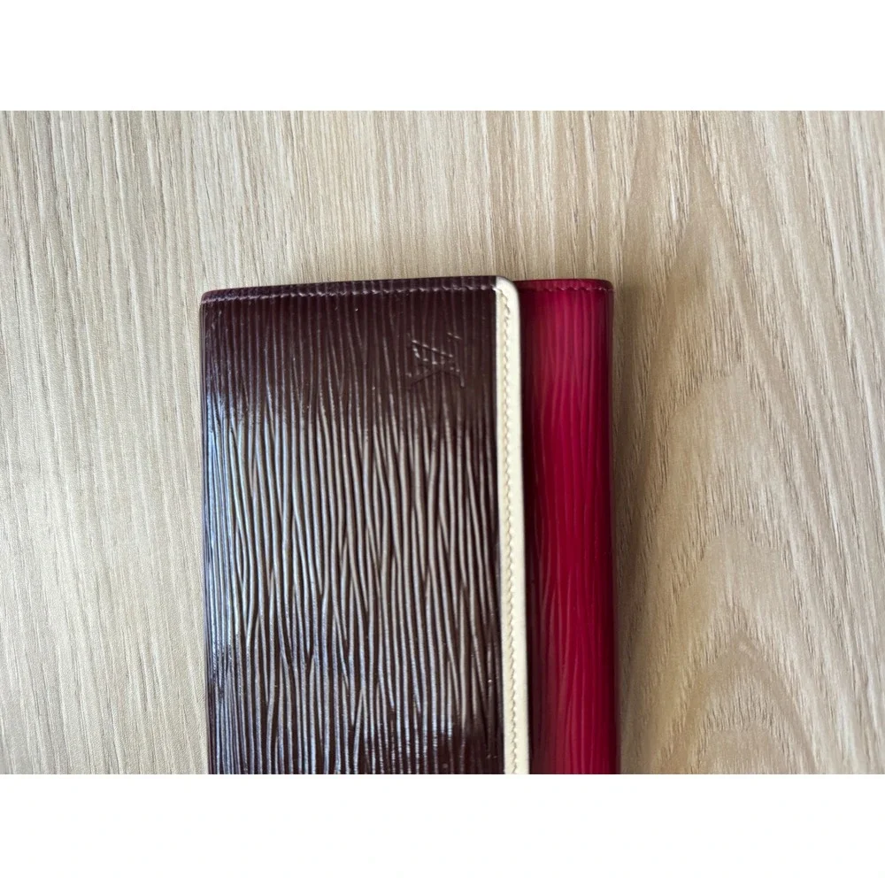 Louis Vuitton Sarah Wallet Epi Leather Tri-Color Black Pink Cream M61394